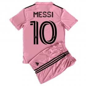 Fotbalové Dres Inter Miami Lionel Messi #10 Dětské Domácí 2023-24 Krátký Rukáv (+ trenýrky)